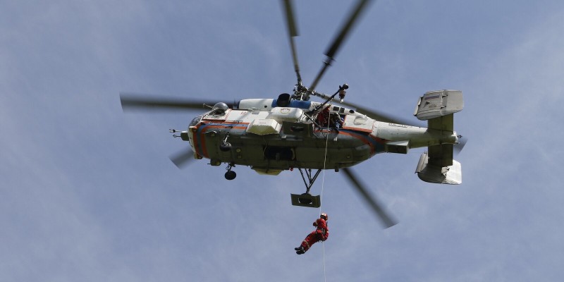 В Московском авиационном центре провели тренировку на пожарных вертолётах